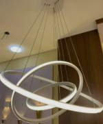 ⁦نجفه ليد 3 دور ريموت كنترول ابيض⁩ - الصورة ⁦2⁩