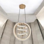 نجفه ليد كريستال ٤ اللوان اضاءه بريموت كنترول