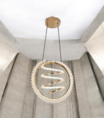 نجفه ليد كريستال ٤ اللوان اضاءه بريموت كنترول